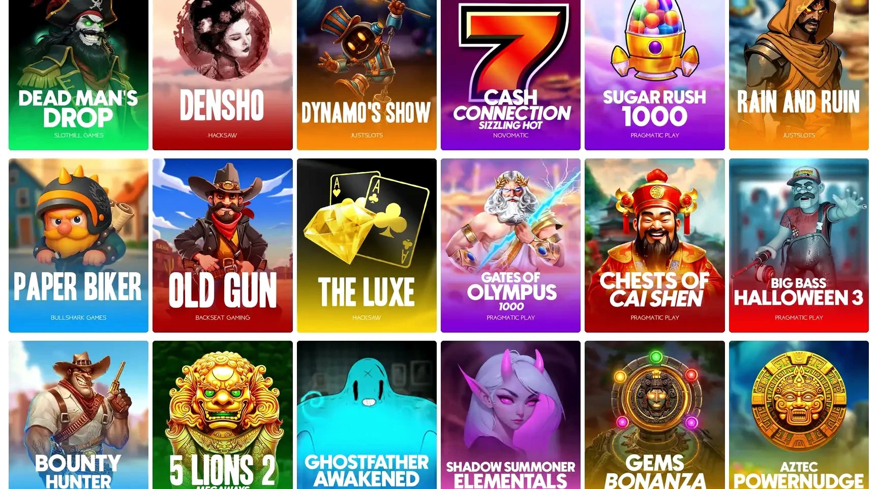 Wild Casino mobilvy med spelautomater och live casino